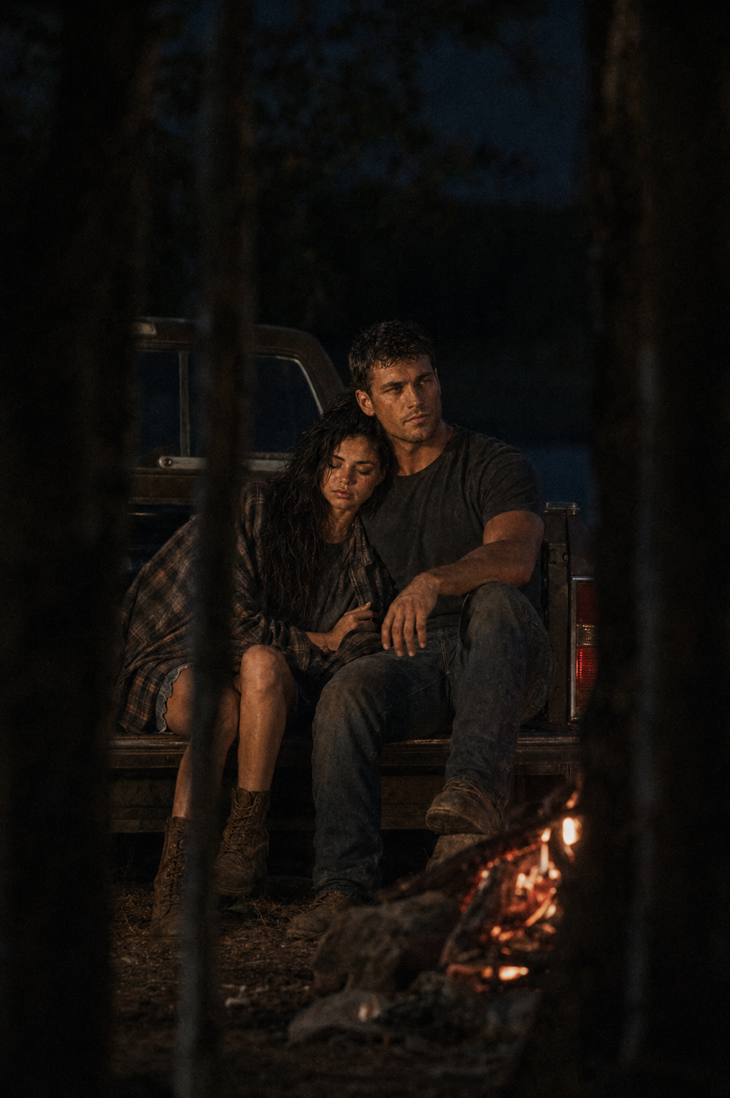 Tali Sutton and Jack Cole together on a rain-soaked Louisiana night
